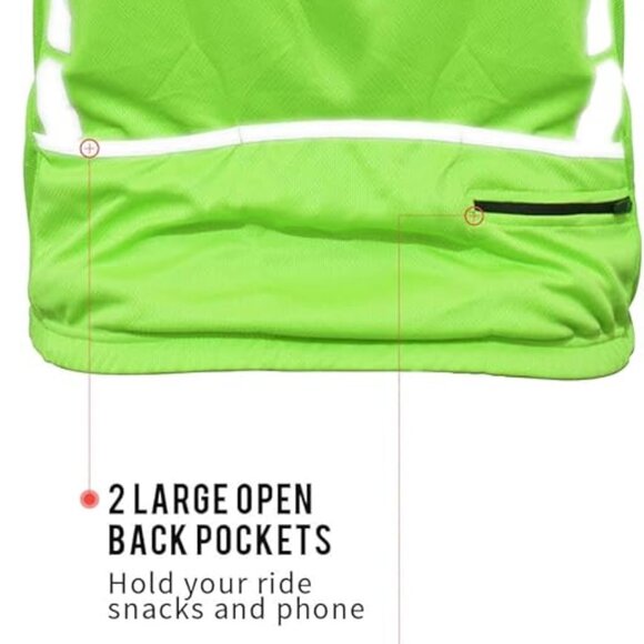 REFELCTOES High Visibility Reflective Cycling Jersey - Size XXL NEON YELLOW - Picture 6 of 8